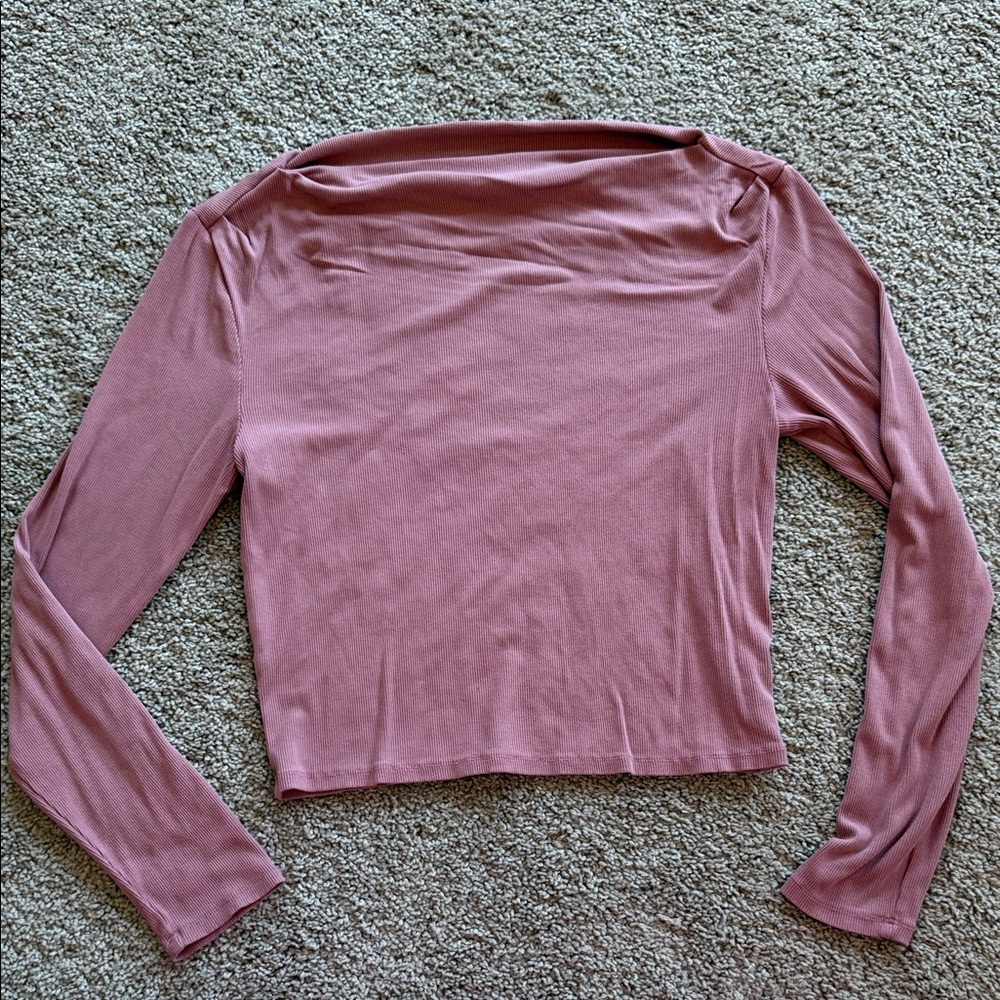 Wild Fable Dusty Rose Long Sleeve Top